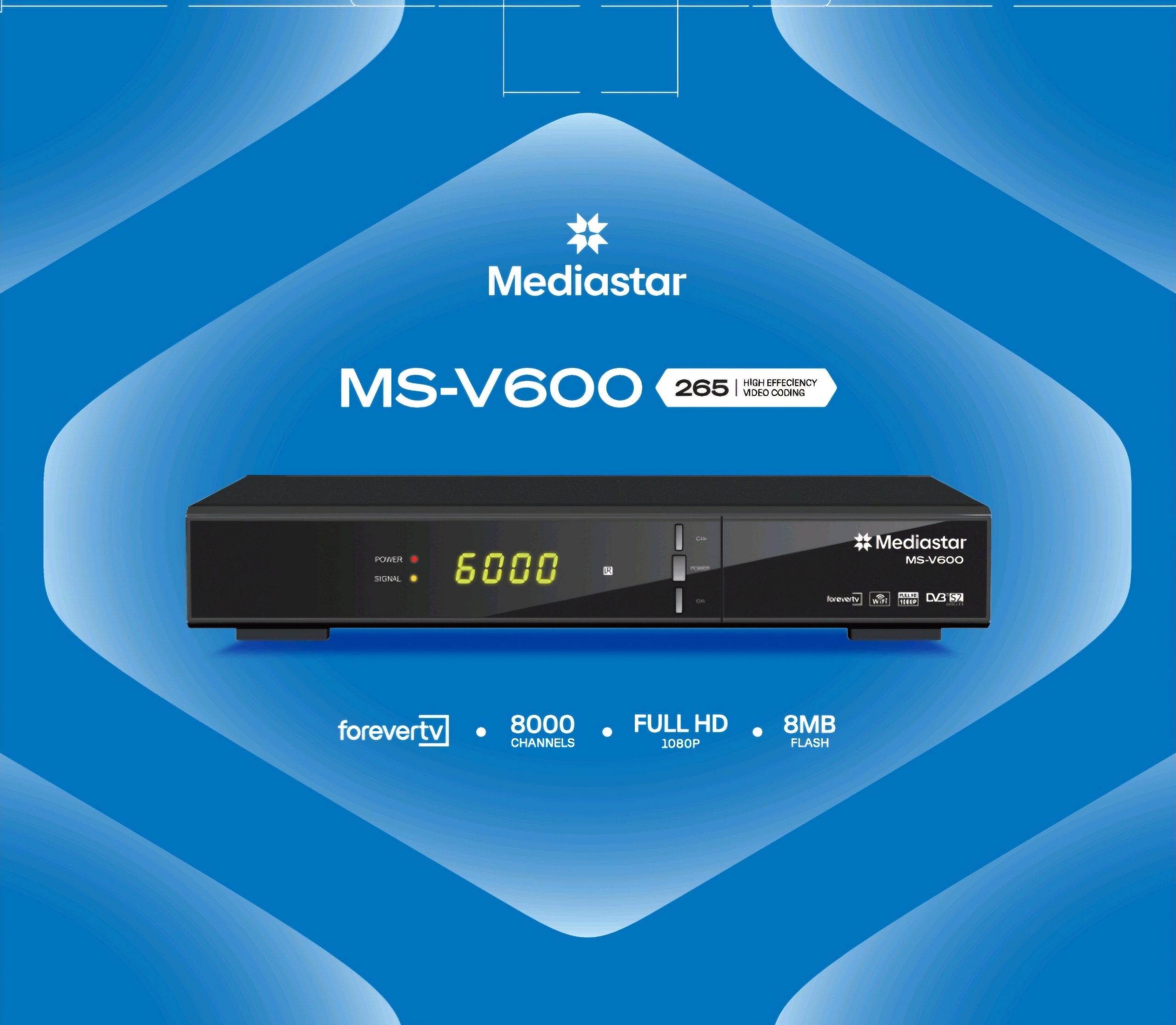 گیرنده فوراور مدیااستار v600 با 15ماه اکانت